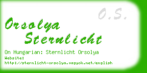 orsolya sternlicht business card